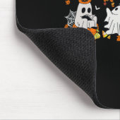 かわいい幽霊飲みコーヒーハロウィーン秋幽霊ボー マウスパッド (コーナー)