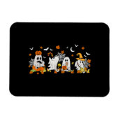 かわいい幽霊飲みコーヒーハロウィーン秋幽霊ボー マグネット (横)