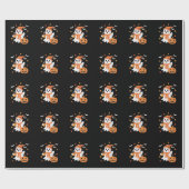 かわいい幽霊飲むアイスコーヒーハロウィーン ラッピングペーパー (フラット)