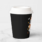 かわいい幽霊飲むアイスコーヒーハロウィーン 紙コップ (右)