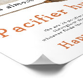 かわいい幽霊 – おしゃぶり狩りゲーム赤ちゃんシャワー ポスター (角)