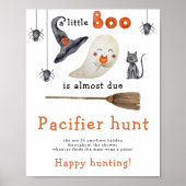 かわいい幽霊 – おしゃぶり狩りゲーム赤ちゃんシャワー ポスター (正面)