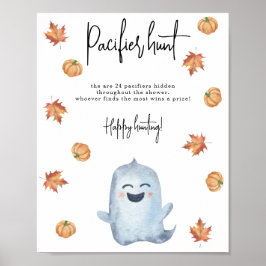 かわいい幽霊 – おしゃぶり狩りゲーム赤ちゃんシャワー ポスター