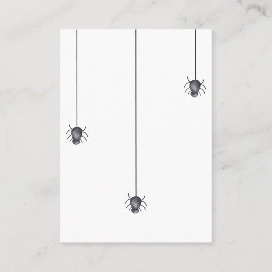 かわいい幽霊 – おむつラッフル エンクロージャーカード (裏面)