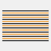 かわいい幽霊&こうもりオレンジハロウィーン ラッピングペーパーシート (正面2)