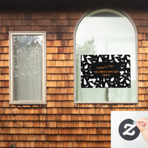 かわいい幽霊、こうもり&スパイダースハロウィーン誕生日 ウィンドウサイン