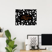 かわいい幽霊、こうもり&スパイダースハロウィーン誕生日 ポスター (ホームオフィス)