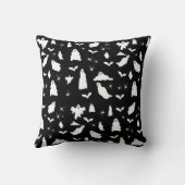 かわいい幽霊、こうもり&スパイダーズのハロウィンパターン クッション (裏面)