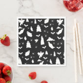 かわいい幽霊、こうもり&スパイダーズのハロウィンパターン スタンダードランチョンナプキン (インサイチュ)