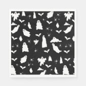 かわいい幽霊、こうもり&スパイダーズのハロウィンパターン スタンダードランチョンナプキン (正面)