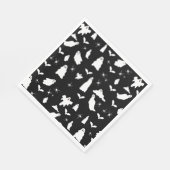 かわいい幽霊、こうもり&スパイダーズのハロウィンパターン スタンダードランチョンナプキン (角)