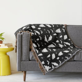 かわいい幽霊、こうもり&スパイダーズのハロウィンパターン スローブランケット