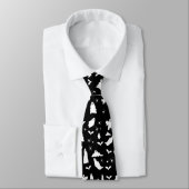 かわいい幽霊、こうもり&スパイダーズのハロウィンパターン ネクタイ (タイ)