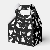 かわいい幽霊、こうもり&スパイダーズのハロウィンパターン フェイバーボックス (正面サイド)