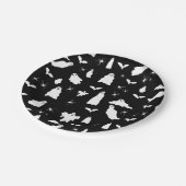 かわいい幽霊、こうもり&スパイダーズのハロウィンパターン ペーパープレート (アングル)