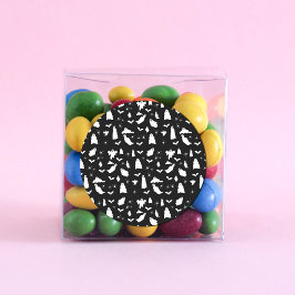 かわいい幽霊、こうもり&スパイダーズのハロウィンパターン ラウンドシール