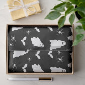 かわいい幽霊、こうもり&スパイダーズのハロウィンパターン 薄葉紙 (ギフト)