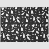 かわいい幽霊、こうもり&スパイダーズのハロウィンパターン 薄葉紙 (正面)