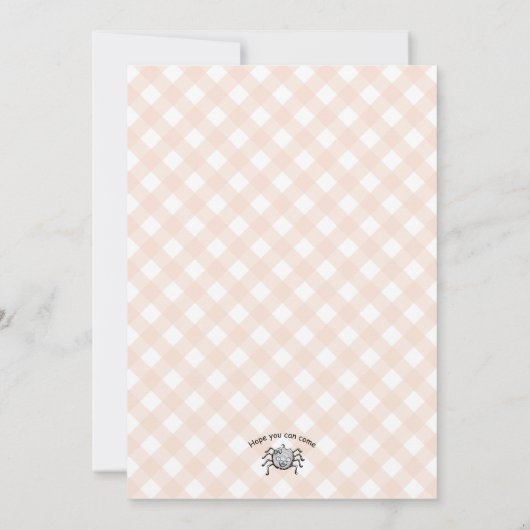 かわいい幽霊、こうもり&スパイダーハロウィーン赤ちゃんシャワー 招待状 (裏面)