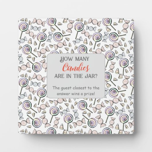 かわいい幽霊、こうもり&スパイダーベビーシャワーキャンディーゲーム フォトプラーク (正面)