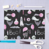 かわいい幽霊、こうもり、猫 薄葉紙 (クラフト)