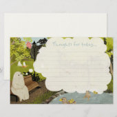 かわいい幽霊 – アヒル池の夏 便箋 (正面/裏面)