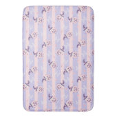 かわいい幽霊、カボチャとストライプ バスマット (正面縦)