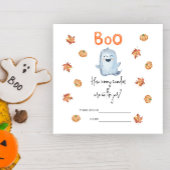 かわいい幽霊、キャンディーの赤ちゃんシャワーゲームの数 エンクロージャーカード