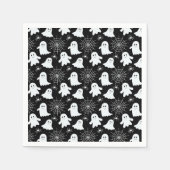 かわいい幽霊 | クモ | スパイダーウェブハロウィーン スタンダードカクテルナプキン (正面)
