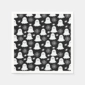 かわいい幽霊 | クモ | スパイダーウェブハロウィーン スタンダードカクテルナプキン (正面)