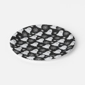 かわいい幽霊 | クモ | スパイダーウェブハロウィーン ペーパープレート (アングル)