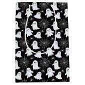 かわいい幽霊 | クモ | スパイダーウェブハロウィーン ミディアムペーパーバッグ (正面)