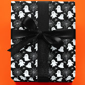 かわいい幽霊 | クモ | スパイダーウェブハロウィーン ラッピングペーパー