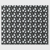 かわいい幽霊 | クモ | スパイダーウェブハロウィーン ラッピングペーパー (フラット)