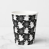 かわいい幽霊 | クモ | スパイダーウェブハロウィーン 紙コップ (裏面)