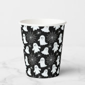 かわいい幽霊 | クモ | スパイダーウェブハロウィーン 紙コップ (裏面)