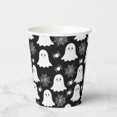 かわいい幽霊 | クモ | スパイダーウェブハロウィーン 紙コップ (裏面)