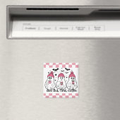 かわいい幽霊 コーヒー ピンク マグネット (インサイチュ (食洗機))