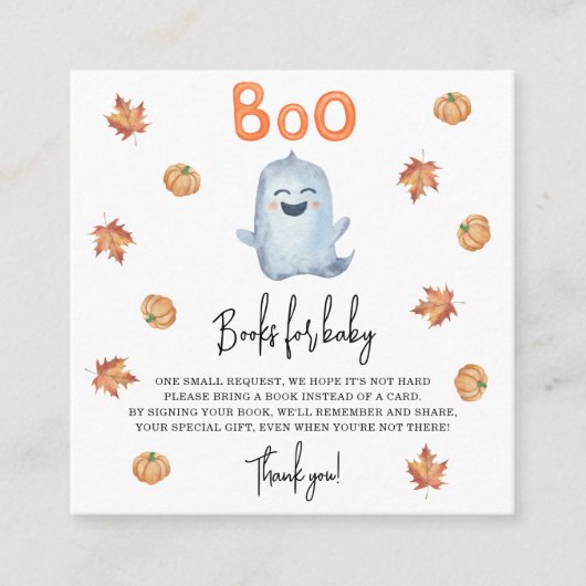 かわいい幽霊-ベビーチケット用の本 エンクロージャーカード (正面)