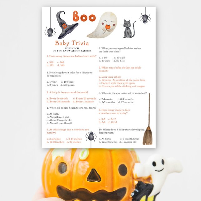 かわいい幽霊-ベビートリビア |赤ちゃんシャワーゲーム (クリエイターアップロード済み)