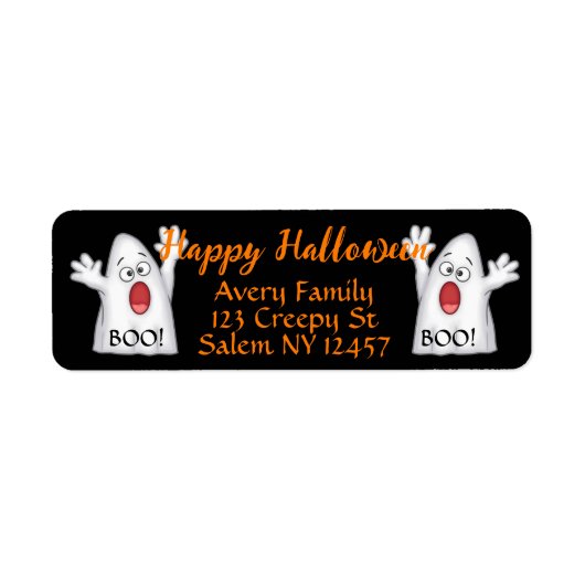 かわいい幽霊 ラベル (正面)