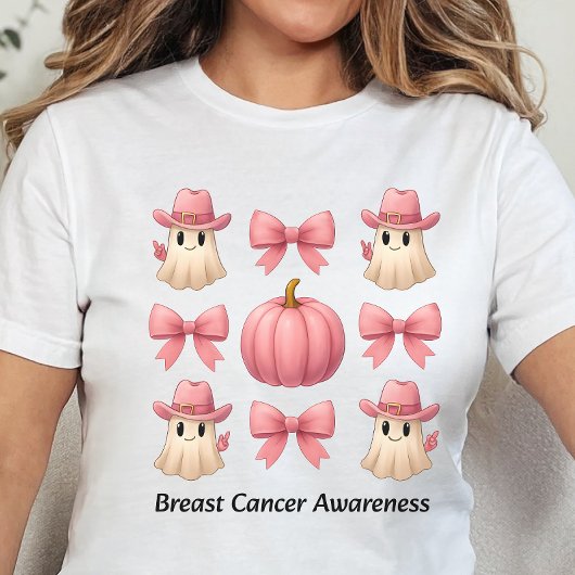 かわいい幽霊、乳がん生存者Tシャツ、 トライブレンドＴシャツ