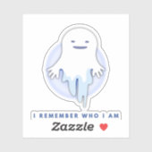 かわいい幽霊 – 私は誰がギフトか覚えている シール (シート)