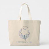 かわいい幽霊 – 私は誰がギフトか覚えている ラージトートバッグ (裏面)