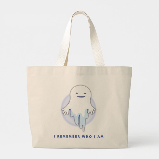 かわいい幽霊 – 私は誰がギフトか覚えている ラージトートバッグ (裏面)