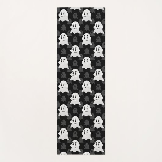 かわいい幽霊BLOBデザイン ヨガマット (正面)