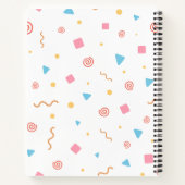 かわいい幾何学模様の学校ノートブック ノートブック (裏面)