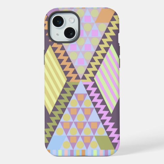 かわいい幾何学模様 iPhoneケース (裏面)