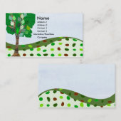 かわいい幾何学的なデジタルによってキルトにされる景色の技術 名刺 (正面/裏面)