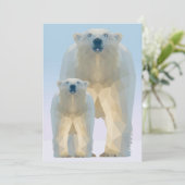 かわいい幾何学的なホッキョクグマ、ベビー シーズンカード (スタンド正面)